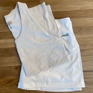 Athleta Performance Tank and Aviva tennis/golf skort set.